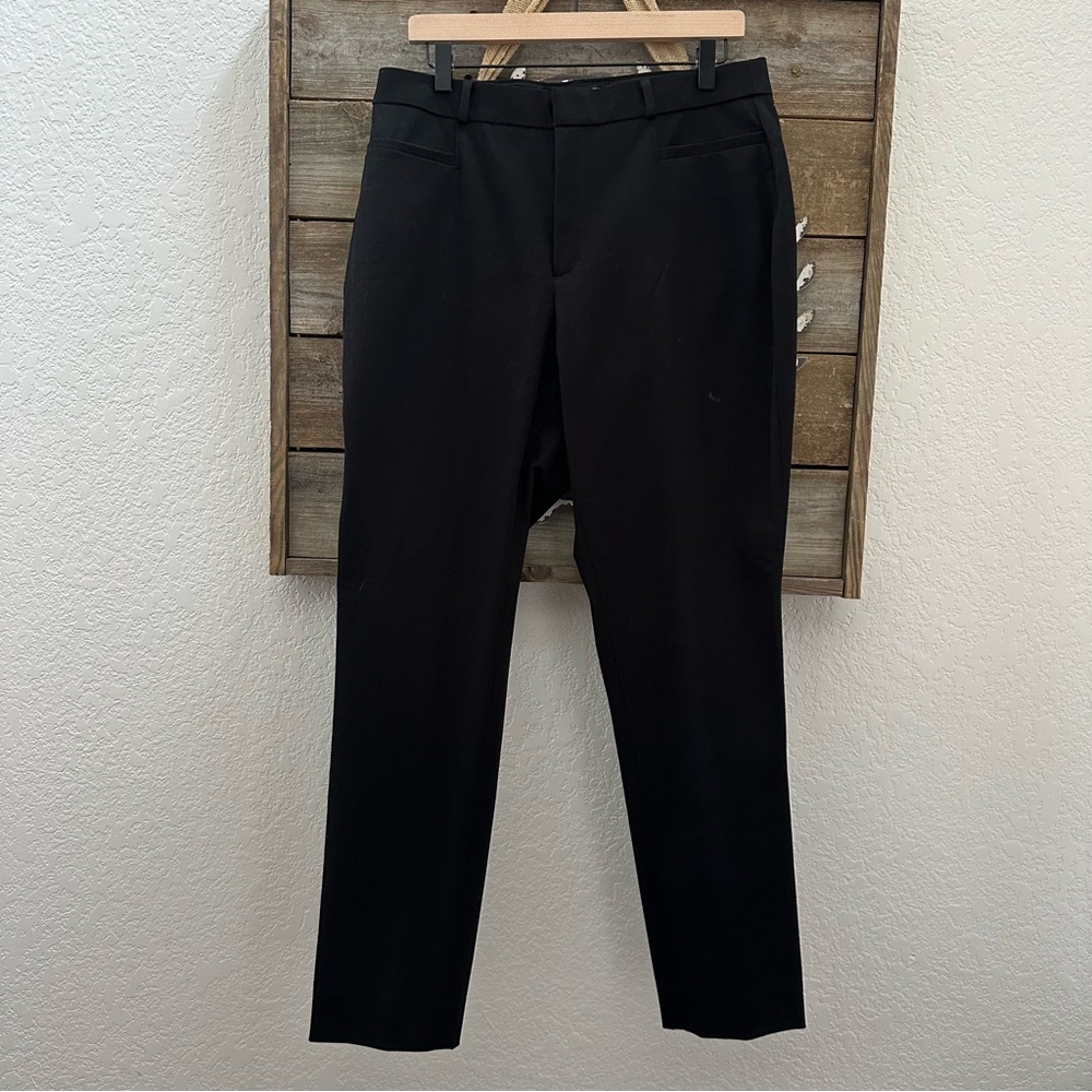 Banana Republic Sloan Black Dress Pants Straight-Leg Ladies 12 Long